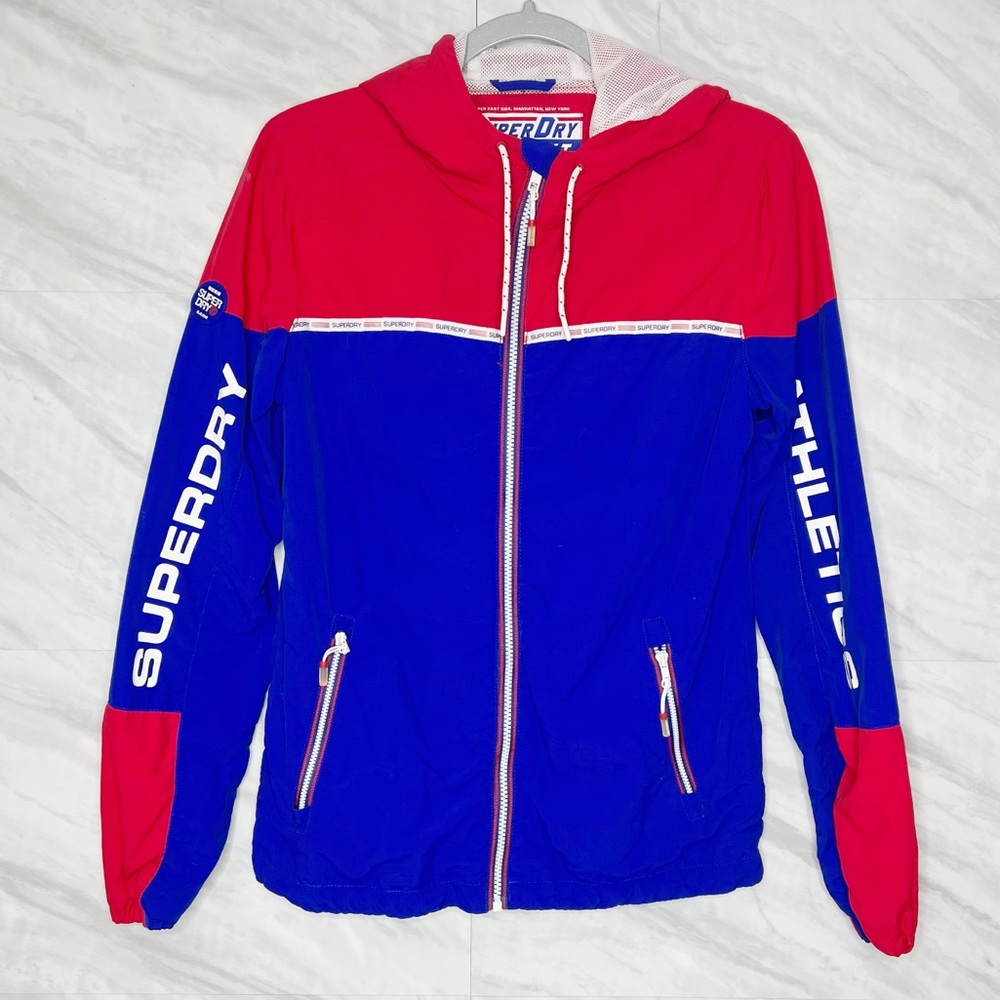 Superdry JKT Windbreaker Zip up Hooded Jacket XS
